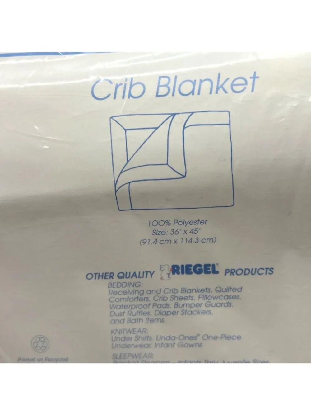 Vintage Riegel Crib Blanket Animals Satin Trim Baby 36x45
